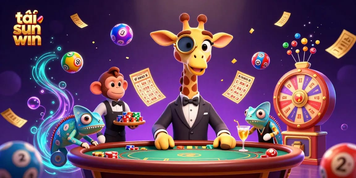 Experience excitement with tải sun win and a high-roller giraffe in a dynamic casino scene.
