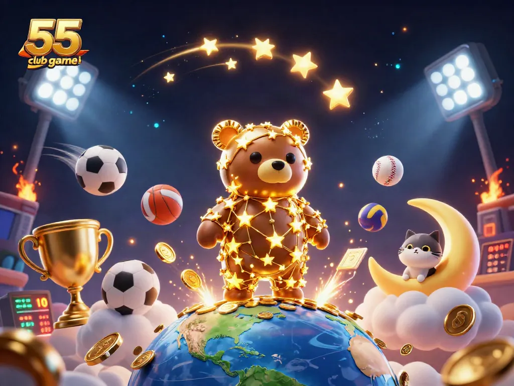 Experience the thrill of 55 club game with a vibrant illustration showcasing fun and excitement in gaming.