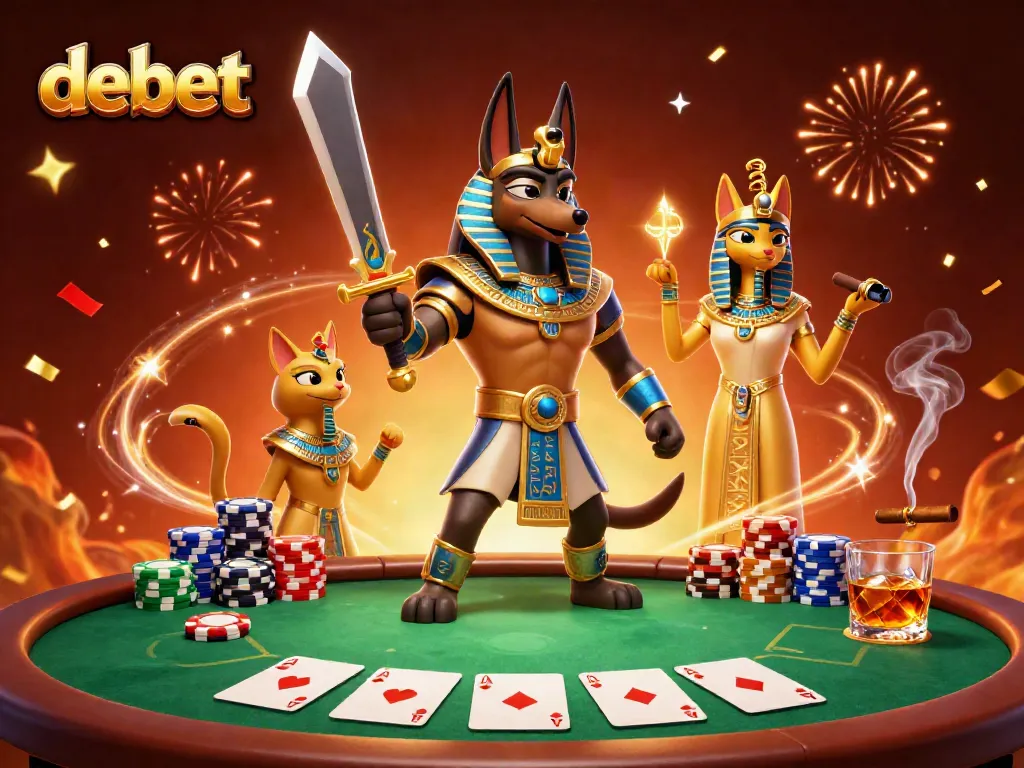 Experience exhilarating gaming at Debet with vibrant poker action and stunning characters.