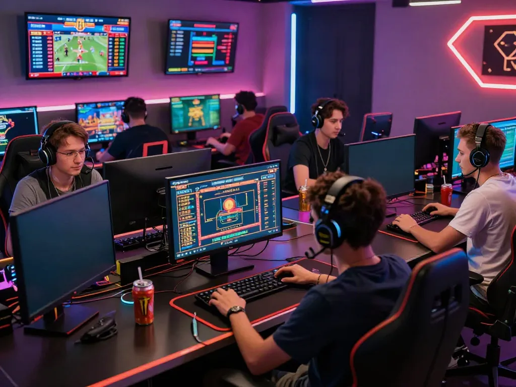 Engaged players enjoying interactive gaming on FIVE88 platform, showcasing thrilling online betting experience.