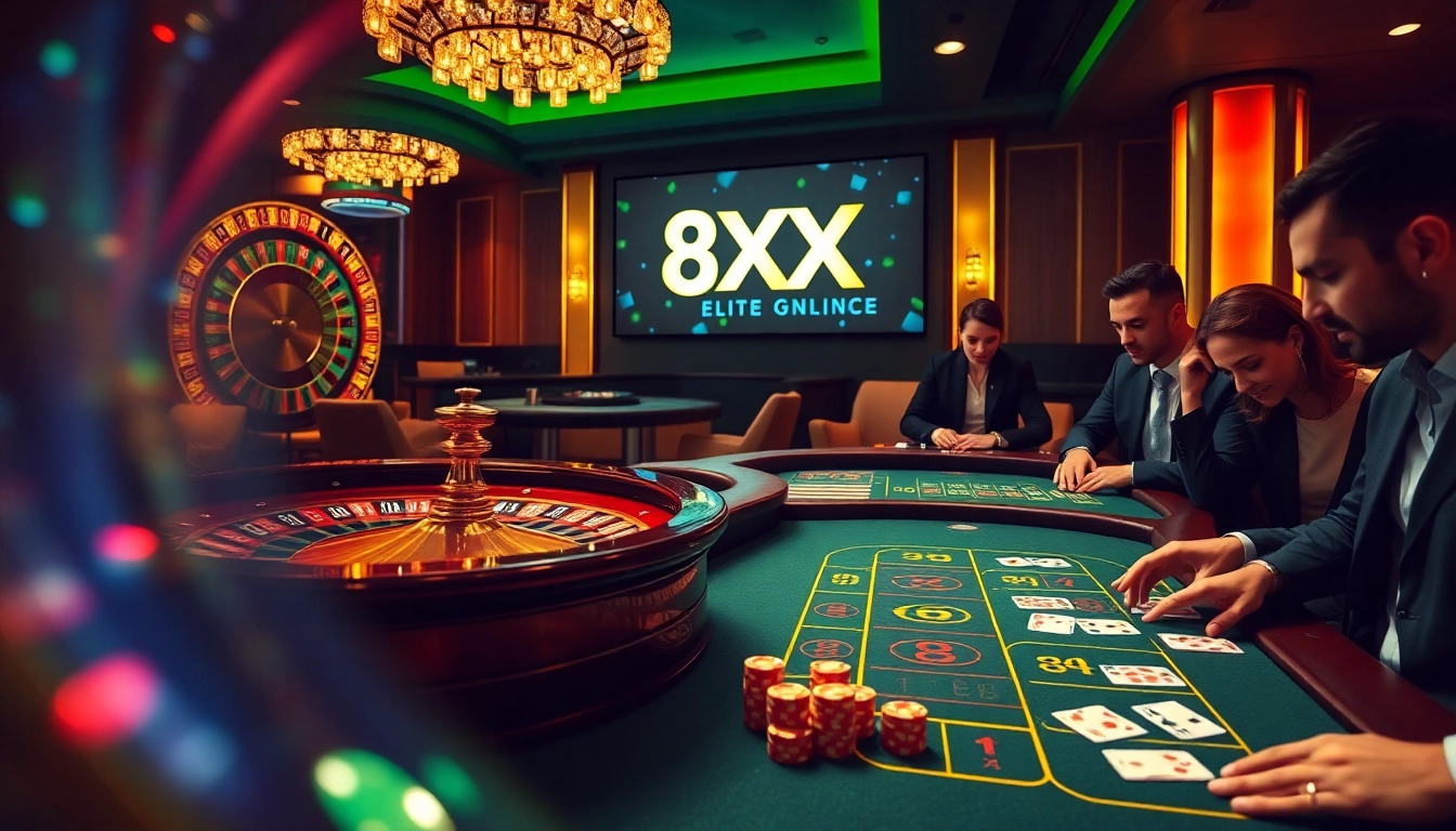 Experience the thrill of casino gaming with 8XX as players engage with cards and chips.