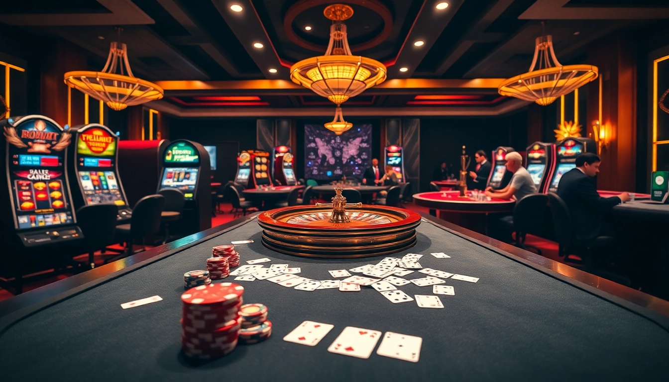 Experience high-stakes gaming with the vibrant atmosphere of https://tg88com.net/, showcasing casino tables and excitement.