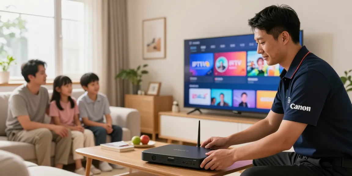 UK IPTV Panel setup by a trusted provider in a local home, showcasing professional service.